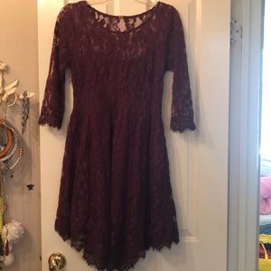 Free People Long Sleeve Lace Dress